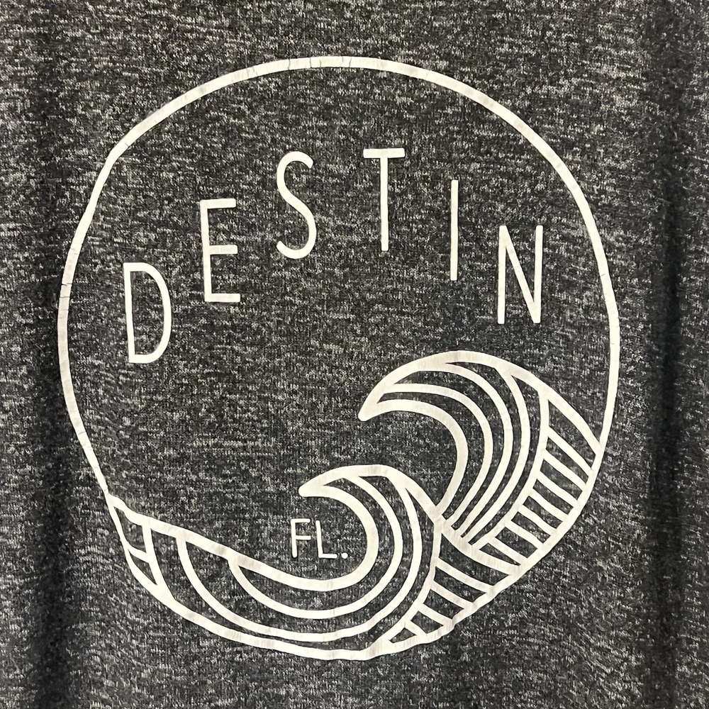 Ocean‎ Drive Destin Florida Long Sleeve Tunic Medium Gray Black NWOT Beach Boho - Picture 3 of 6